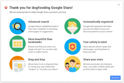 Thumbnail for Google Stars: A Broader Bookmarking Service [Video And Screenshots]